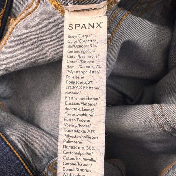 Spanx Flare Pull-On Flare Jeans in "Midnight" Dark Wash Size 1X - Picture 12 of 14